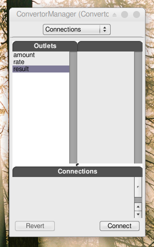 Selecting the target of the connection